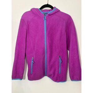 L.L.Bean GIRLS Fleece Jacket With Hood‎ & Zip Pockets Girls Size 18 Juniors